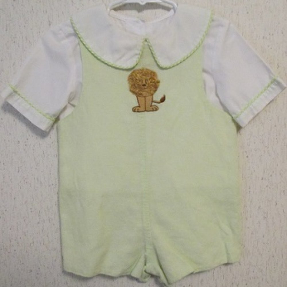 Light green CHABRE Shortall with Lion/White Shirt